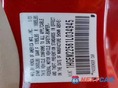 Zdjęcie 12 z 12 samochodu: 2001 HONDA CIVIC LX VIN:1HGEM22561L034945 - miniatura
