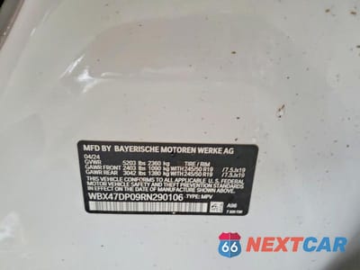 Zdjęcie 13 z 13 samochodu: 2024 BMW X3 SDRIVE30I VIN:WBX47DP09RN290106 - miniatura