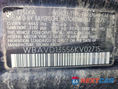 Zdjęcie 12 z 12 samochodu: 2006 BMW 325 XI VIN:WBAVD13556KV02715 - miniatura