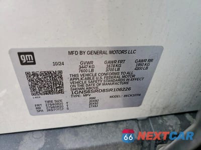 Zdjęcie 13 z 13 samochodu: 2025 CHEVROLET TAHOE K1500 PREMIER VIN:1GNS6SRD8SR106226 - miniatura