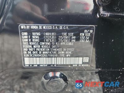 Zdjęcie 12 z 12 samochodu: 2019 HONDA HR-V LX VIN:3CZRU5H32KG708699 - miniatura