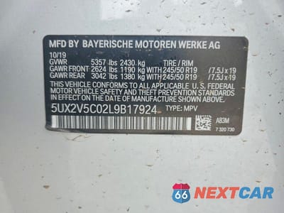 Zdjęcie 12 z 12 samochodu: 2020 BMW X4 XDRIVEM40I VIN:5UX2V5C02L9B17924 - miniatura