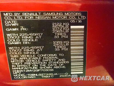 Zdjęcie 13 z 13 samochodu: 2016 NISSAN ROGUE SV VIN:KNMAT2MV2GP703016 - miniatura
