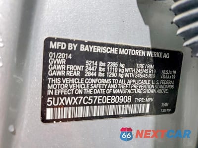 Zdjęcie 13 z 13 samochodu: 2014 BMW X3 XDRIVE35I VIN:5UXWX7C57E0E80908 - miniatura