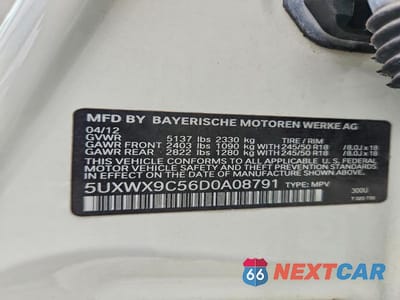 Zdjęcie 13 z 13 samochodu: 2013 BMW X3 XDRIVE28I VIN:5UXWX9C56D0A08791 - miniatura