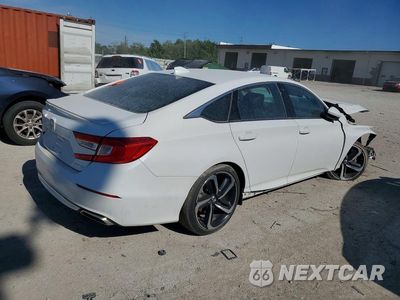 Trzecie zdjęcie samochodu z tyłu: 2019 HONDA ACCORD SPORT VIN:1HGCV1F33KA081645 - miniatura