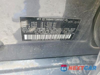 Zdjęcie 12 z 12 samochodu: 2023 SUBARU LEGACY PREMIUM VIN:4S3BWAC61P3011675 - miniatura