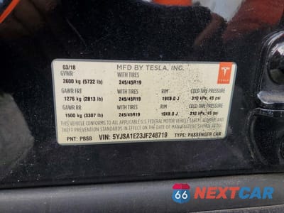 Zdjęcie 12 z 12 samochodu: 2018 TESLA MODEL S VIN:5YJSA1E23JF248719 - miniatura