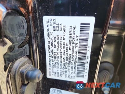 Zdjęcie 13 z 13 samochodu: 2013 HONDA CR-V EXL VIN:2HKRM4H73DH606762 - miniatura