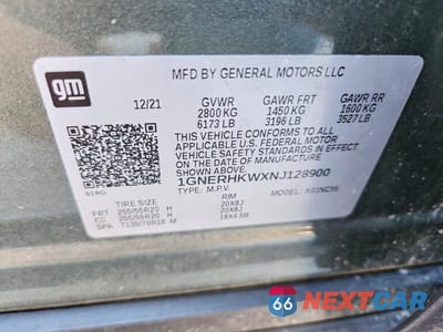 Zdjęcie 13 z 13 samochodu: 2022 CHEVROLET TRAVERSE LT VIN:1GNERHKWXNJ128900 - miniatura