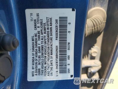 Zdjęcie 12 z 12 samochodu: 2011 HONDA CIVIC LX VIN:2HGFA1F58BH529034 - miniatura