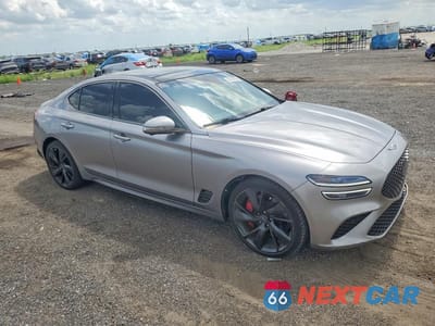Czwarte zdjęcie samochodu z boku: 2022 GENESIS G70 3.3T STANDARD VIN:KMTG54TE0NU097488 - miniatura