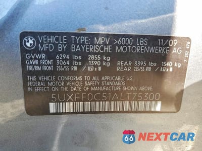 Zdjęcie 13 z 13 samochodu: 2010 BMW X5 XDRIVE35D VIN:5UXFF0C51ALT75300 - miniatura