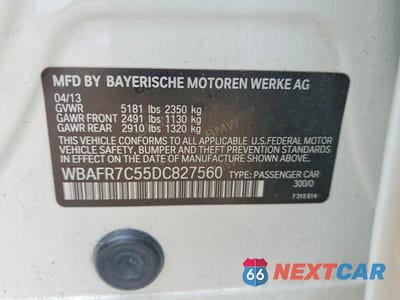 Zdjęcie 12 z 12 samochodu: 2013 BMW 535 I VIN:WBAFR7C55DC827560 - miniatura