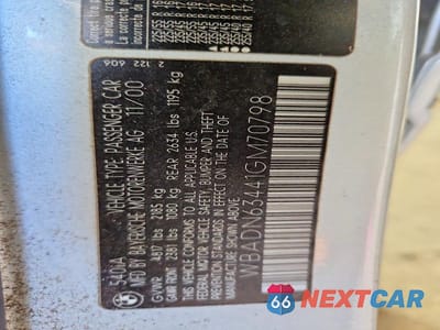 Zdjęcie 13 z 13 samochodu: 2001 BMW 540 I AUTOMATIC VIN:WBADN63441GM70798 - miniatura