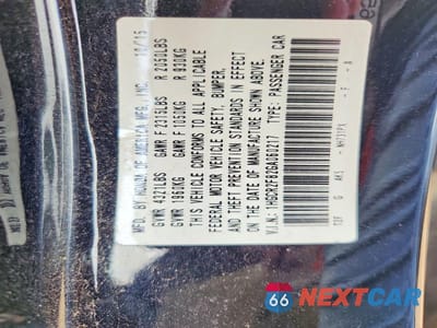 Zdjęcie 12 z 12 samochodu: 2016 HONDA ACCORD EXL VIN:1HGCR2F82GA060217 - miniatura