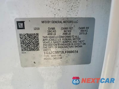 Zdjęcie 13 z 13 samochodu: 2020 CHEVROLET MALIBU LS VIN:1G1ZC5ST2LF069074 - miniatura