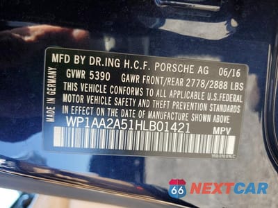Zdjęcie 13 z 13 samochodu: 2017 PORSCHE MACAN VIN:WP1AA2A51HLB01421 - miniatura
