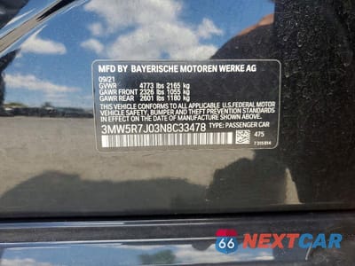 Zdjęcie 13 z 13 samochodu: 2022 BMW 330XI VIN:3MW5R7J03N8C33478 - miniatura