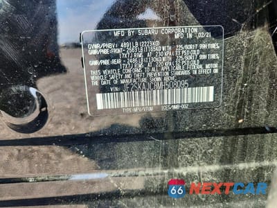Zdjęcie 13 z 13 samochodu: 2021 SUBARU FORESTER PREMIUM VIN:JF2SKAJC8MH508095 - miniatura
