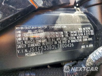 Zdjęcie 9 z 9 samochodu: 2020 SUZUKI GSX-S750 M VIN:JS1C533B2L7100426 - miniatura