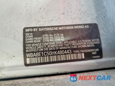 Zdjęcie 12 z 12 samochodu: 2017 BMW 330E VIN:WBA8E1C50HK480443 - miniatura