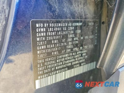 Zdjęcie 13 z 13 samochodu: 2015 VOLKSWAGEN TIGUAN S VIN:WVGBV7AX8FW542415 - miniatura