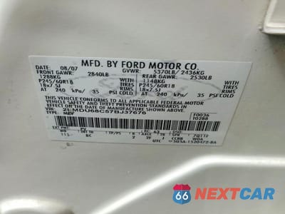 Zdjęcie 14 z 14 samochodu: 2007 LINCOLN MKX VIN:2LMDU68C57BJ37676 - miniatura