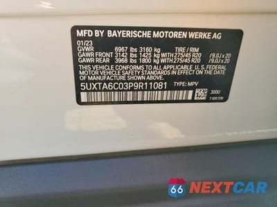 Zdjęcie 13 z 13 samochodu: 2023 BMW X5 XDRIVE45E VIN:5UXTA6C03P9R11081 - miniatura