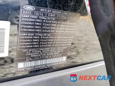 Zdjęcie 13 z 13 samochodu: 2014 LAND ROVER RANGE ROVER SUPERCHARGED VIN:SALGS3TF9EA195553 - miniatura
