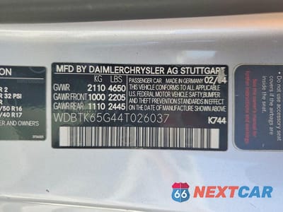 Zdjęcie 12 z 12 samochodu: 2004 MERCEDES-BENZ CLK 320 VIN:WDBTK65G44T026037 - miniatura