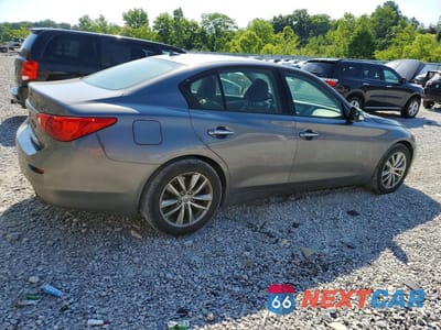Trzecie zdjęcie samochodu z tyłu: 2015 INFINITI Q50 BASE VIN:JN1BV7AR2FM403174 - miniatura