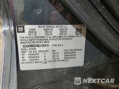 Zdjęcie 14 z 14 samochodu: 2011 BUICK ENCLAVE CXL VIN:5GAKRBED4BJ125412 - miniatura