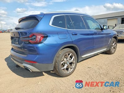 Trzecie zdjęcie samochodu z tyłu: 2022 BMW X3 XDRIVE30I VIN:5UX53DP00N9K66629 - miniatura