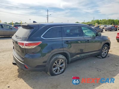 Trzecie zdjęcie samochodu z tyłu: 2014 TOYOTA HIGHLANDER XLE VIN:5TDJKRFH8ES021683 - miniatura