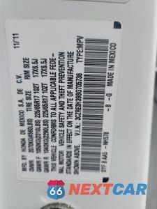 Zdjęcie 13 z 13 samochodu: 2011 HONDA CR-V LX VIN:3CZRE3H39BG705736 - miniatura