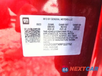 Zdjęcie 12 z 12 samochodu: 2024 CHEVROLET MALIBU RS VIN:1G1ZG5STXRF112752 - miniatura