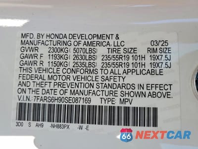 Zdjęcie 14 z 14 samochodu: 2025 HONDA CR-V SPORT TOURING VIN:7FARS6H90SE087169 - miniatura