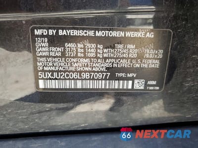 Zdjęcie 13 z 13 samochodu: 2020 BMW X5 XDRIVE50I VIN:5UXJU2C06L9B70977 - miniatura