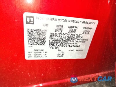Zdjęcie 13 z 13 samochodu: 2026 CHEVROLET EQUINOX LT VIN:3GNAXPEG9TL243318 - miniatura