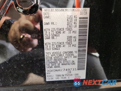 Zdjęcie 13 z 13 samochodu: 2020 NISSAN ROGUE SL VIN:5N1AT2MV4LC749735 - miniatura