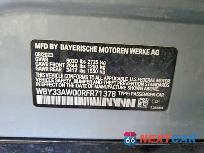 Zdjęcie 13 z 13 samochodu: 2024 BMW I4 M50 VIN:WBY33AW00RFR71378 - miniatura