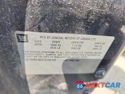 Zdjęcie 12 z 12 samochodu: 2007 CHEVROLET IMPALA LS VIN:2G1WB55K379190185 - miniatura