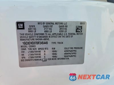 Zdjęcie 12 z 12 samochodu: 2013 CHEVROLET SILVERADO C2500 HEAVY DUTY VIN:1GC0CVC87DF245449 - miniatura