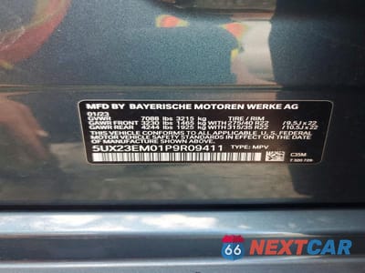 Zdjęcie 13 z 13 samochodu: 2023 BMW X7 XDRIVE40I VIN:5UX23EM01P9R09411 - miniatura