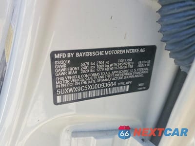 Zdjęcie 13 z 13 samochodu: 2016 BMW X3 XDRIVE28I VIN:5UXWX9C5XG0D93664 - miniatura