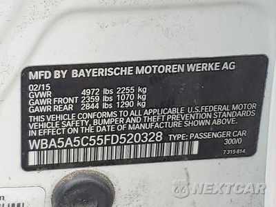Zdjęcie 12 z 12 samochodu: 2015 BMW 528 I VIN:WBA5A5C55FD520328 - miniatura