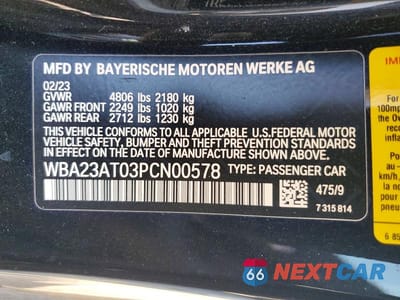 Zdjęcie 12 z 12 samochodu: 2023 BMW 430I VIN:WBA23AT03PCN00578 - miniatura