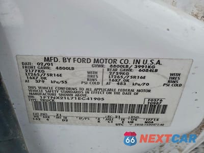 Zdjęcie 12 z 12 samochodu: 2001 FORD F250 SUPER DUTY VIN:1FTNX21L71EC41905 - miniatura