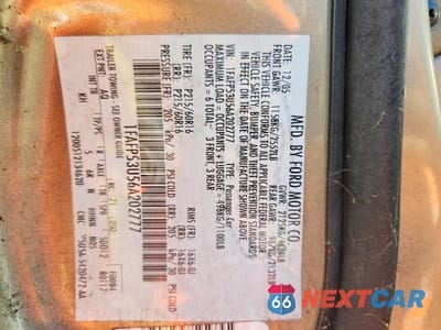 Zdjęcie 12 z 12 samochodu: 2006 FORD TAURUS SE VIN:1FAFP53U56A202777 - miniatura